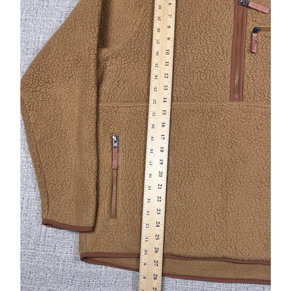 Patagonia Retro Pile Marsupial Nest Brown w/ Pink Zipper Puller Womens XL - Picture 2 of 10